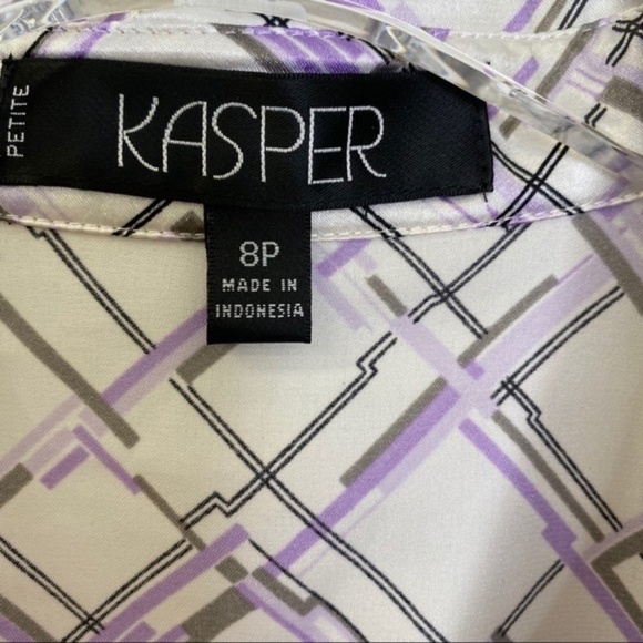 VINTAGE Kasper Button Down Blouse NWT - Picture 2 of 14